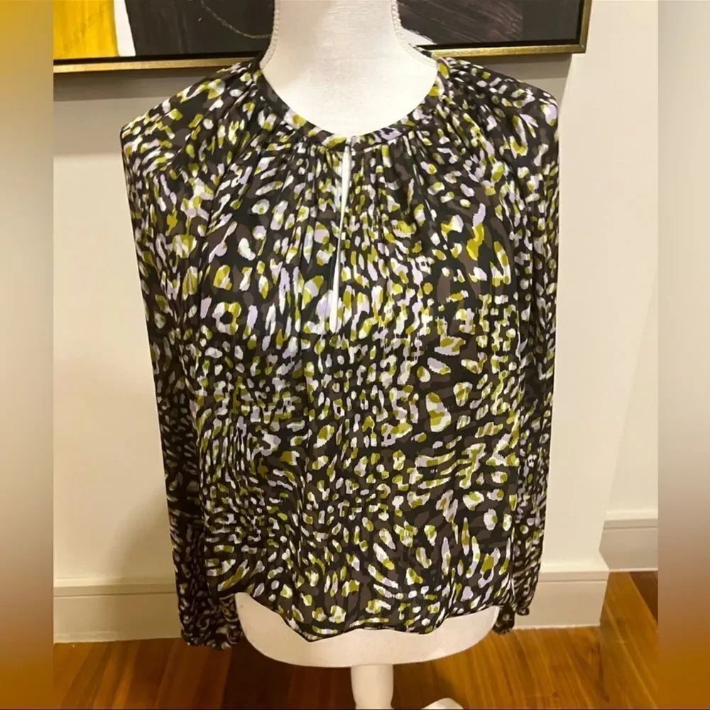 Ramy Brook leopard blouse size Medium